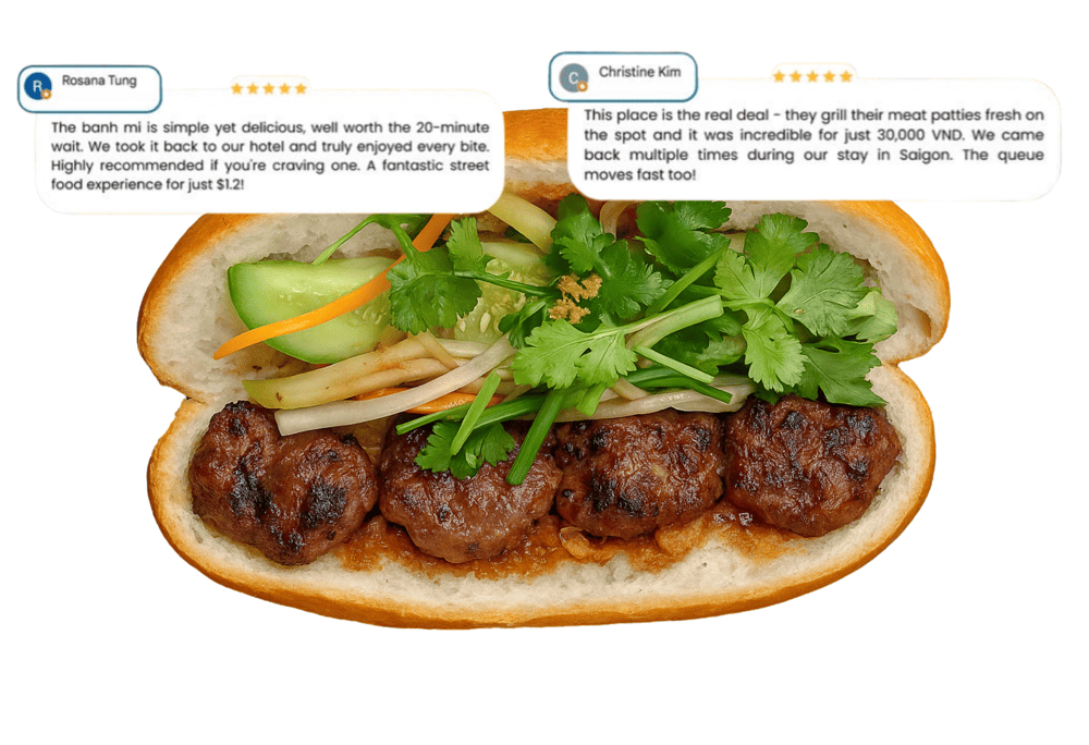 The small banh mi cart receives plenty of praise from customers for its delicious flavors